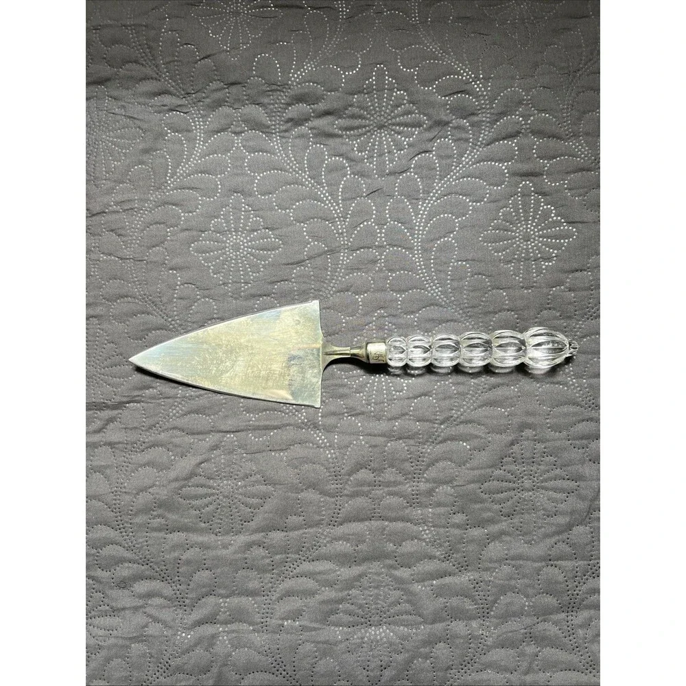 Vintage Mikasa Cake Server Crystal Silver Plate Red Velvet Box Serverware Home